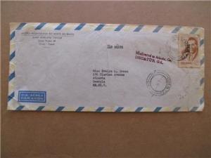 1960 Brazil To USA Airmail Cover - Misdirected With Mission Letter (XX42)