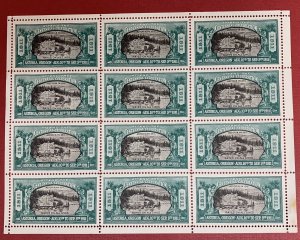 1911  Astoria Exposition, Astoria, Oregon, Sheet of 12 Poster Stamps