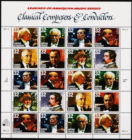 U.S.A.1997 Conductors Sheet. S.G.3353/3360 Unmounted Mint