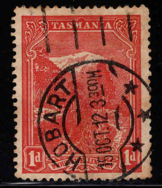 Tasmania Scott 95 used carmine color wmk 70