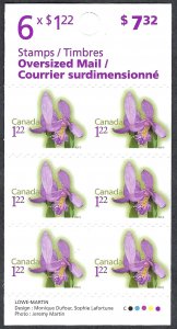 Canada #2363a $1.22  Rose Pagonia Orchid (2010). Booklet of 6 stamps. MNH