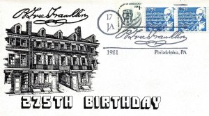 US EVENT PICTORIAL POSTMARK COVER PHILADELPHIA PENNSYLVANIA 275th BIRTHDAY 1981