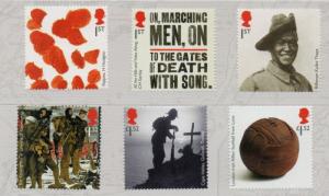 Great Britain Sc 3397-02 2015 World War I stamp set mint NH