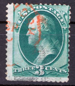 USA STAMPS, 1870,George Washington 3 ¢ - green WITH GRILL