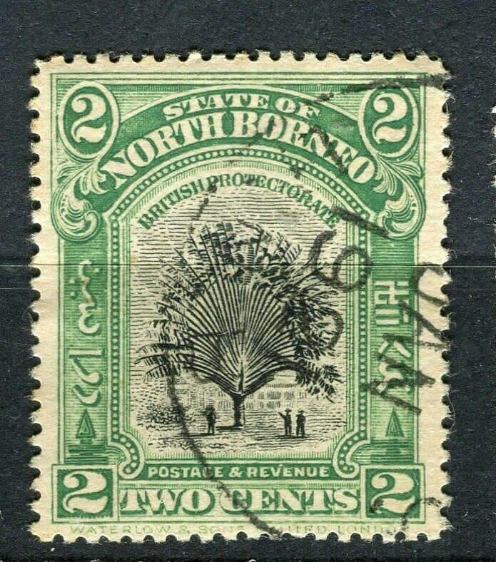 NORTH BORNEO; 1909 early Pictorial issue fine used 2c. value + Postal cancel