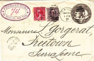 1894, New York, NY to Freetown, Sierra Leone (30168)