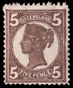 Queensland Scott 119 (1897) Mint LH F-VF, CV $9.50 M