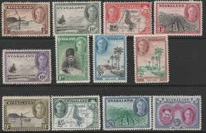 Nyasaland Sc 68-79 partial set mostly MH 1 used