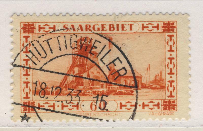 SARRE / SAAR / SAARGEBIET 1933 Yv.140 / Mi.143 used HÜTTIGWEILER / * (SAAR) * 