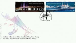 Sultan Abdul Halim Mu Adzam Shah Bridge Penang Malaysia 2014 Building (stamp FDC