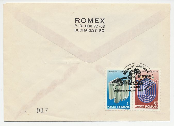 Cover / Postmark Romania 1992 Michael Jackson