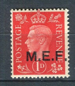 COMMONWEALTH FOREIGN POs; 1942 early GVI ' MEF ' Optd Mint hinged 1d. value