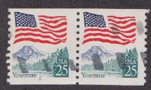 US #2280a Yosemite Flag Used PNC pair prephoshor plate #5