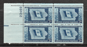 USA Plate Block #  942 - M/NH - Iowa Statehood - UL - Plate 23469