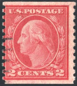 SC#492 2¢ Washington Coil Single (1916) Used