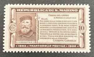 San Marino 1932 #143, Giuseppe Garibaldi, Unused/MH, CV $10.