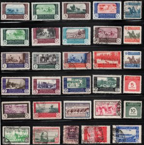 Spanish Morocco ~ Group of 30 Different Stamps ~  Unused, Used, MX