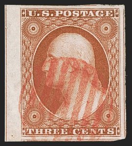 MOMEN: US STAMPS #10A IMPERF POS. 21R5E USED PSE GRADED CERT SUP-98 LOT #88000-2