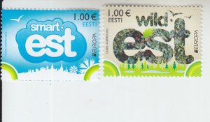 2012 Estonia Europa (2) (Scott 703-704) MNH