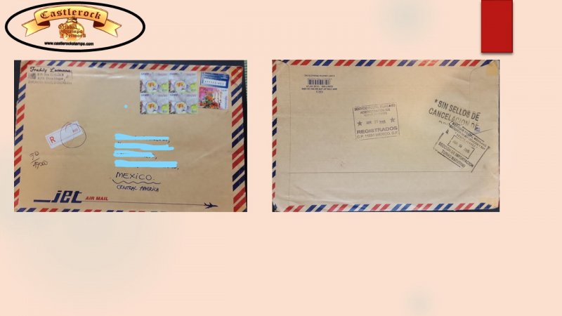 O) INDONESIA, FLOWERS, ORCHIDS, FROM JAKARTA TO MEXICO, JET, REGISTERED AIRMAIL,