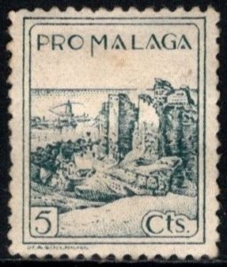 1937 Spain Pro Malaga 5 Centimes Charity Stamp Spanish Civil War Unused