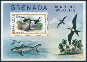 [108887] Grenada 1979 Birds vögel Marine life Scooty Tern shark Sheet MNH