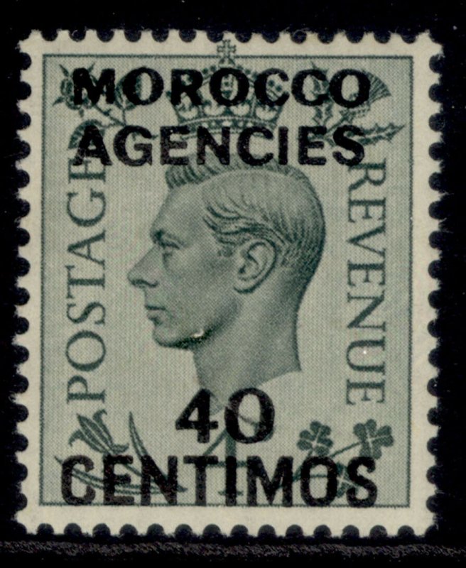 MOROCCO AGENCIES GVI SG169, 40c on 4d grey-green, M MINT. Cat £40.