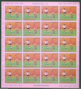 EQUATORIAL GUINEA WORLD CUP SOCCER 1978 SHEETS CONTAINING 20  IMPERF