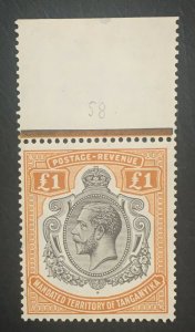 MOMEN: TANGANYIKA SG #107 MINT OG NH LOT #60729