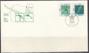 Canada Scott 1153a FDC - 1988 Winter Olympic Games