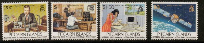 PITCAIRN ISLANDS SG479/82 1995 CENTENARY OF FIRST RADIO TRANSMISSION MNH