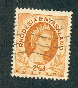 Rhodesia and Nyasaland #143B used single