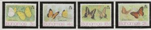 BAHAMAS Sc 370-73+373a NH issue of 1975 - SET+SOUVENIR SHEET - BUTTERFLIES