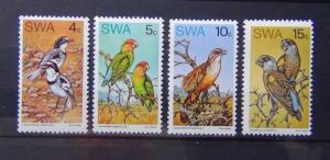 South West Africa 1974 Rare Birds set MNH