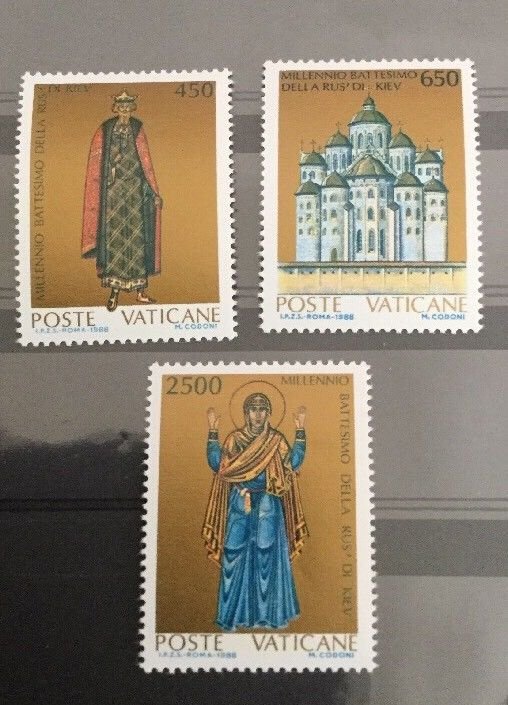 Vatican City Sc# 813-815 MNH Complete Set - 1988 Baptism of the Rus' of Kiev