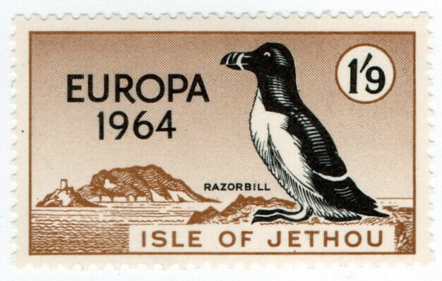 (I.B-JA) Cinderella Collection : Jethou Island 1/9d (Razorbill) Europa 1964