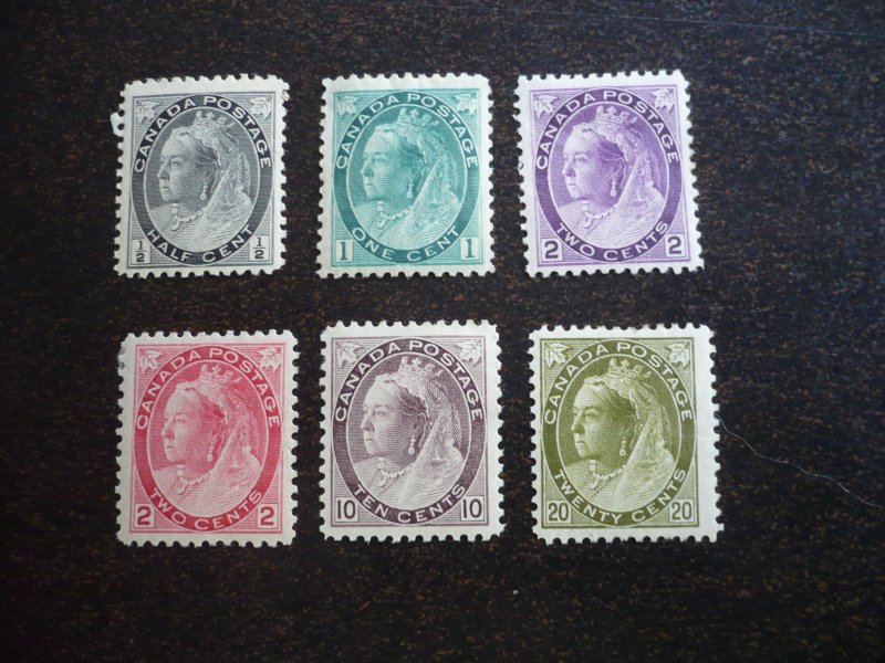 Stamps - Canada - Scott# 74-77,83-84 - Mint Hinged Part Set of 6 Stamps