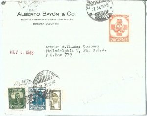 69212 - COLOMBIA - POSTAL HISTORY -  COVER to USA 1948 - RED CROSS Medicine