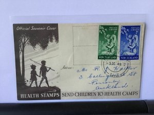 New Zealand 1949 Health Stamps souvenir stamps cover Ref R25937