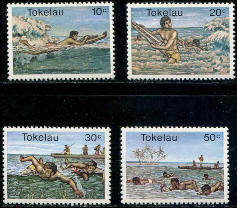 Tokekau SC# 73-8 Water Sports -Swimming set MNH