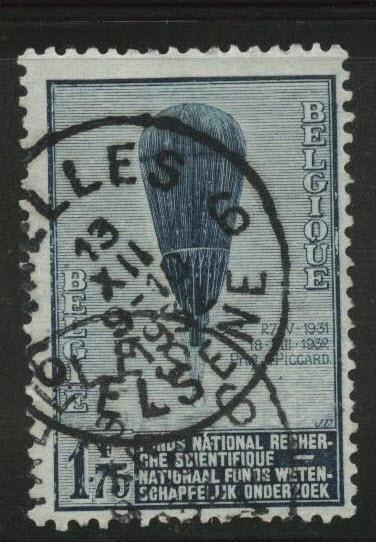 Belgium Scott 252 used 1932 Balloon stamp