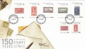 New Zealand 2005 FDC 150 Years of Stamps 1905-1955 Set of 7