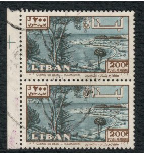 Lebanon Airmail # C302 , Maameltein Casino , F-VF used Pair - I Combine S/H