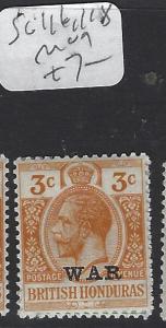 BRITISH HONDURAS (P2806B)  KGV  WAR STAMP 1C, 3C  SG 116, 118  MOG