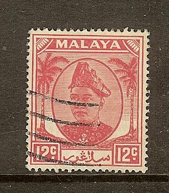 Malaya-Selangor, Scott #97, 12c Sultan Shah, Used