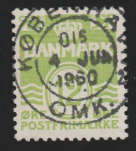 Denmark SG272 Numeral With Wavy Lines Issue 1960