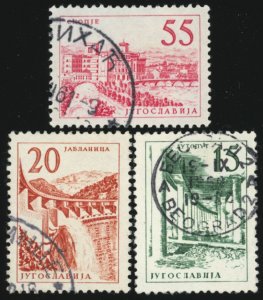 YUGOSLAVIA Sc 558-59, 561 VF/USED  - 1959  -  Industrial Progress