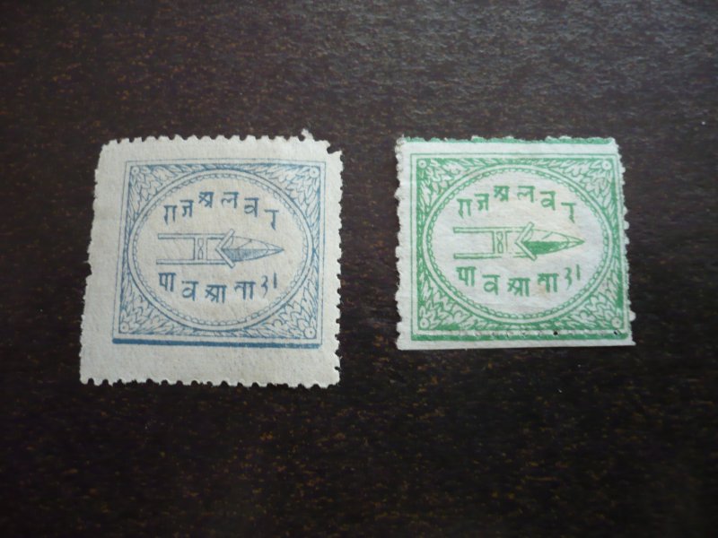 Stamps-India Feudatory State Alwar -Scott# 3-4 -Mint Hinged Part Set of 2 Stamps