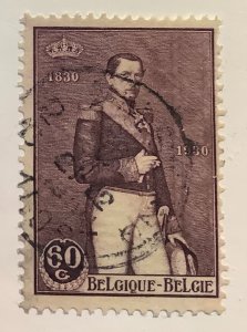 Belgium 1930 Scott 218 used -  60c,  Leopold I,  100th Anniv. of independence