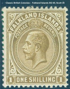 Falkland Islands Scott 35, SG 65  - LH